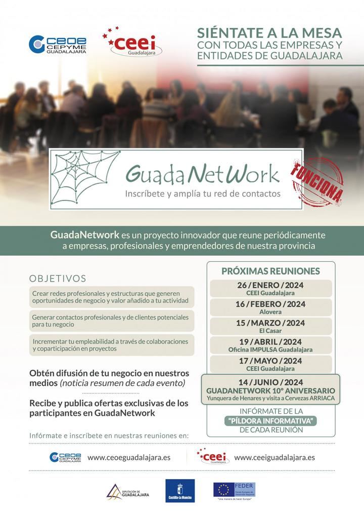 GUADANETWORK vuelve con nuevos encuentros para el primer semestre del año