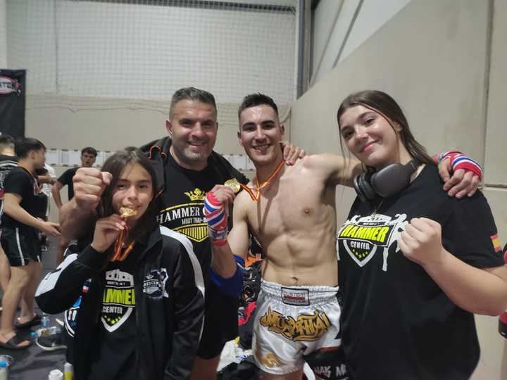 Notable botín para el Hammer Center en el Open Ibérico, el conjunto alcarreño sumó seis medallas en la competición de k1 Y Muay Thai