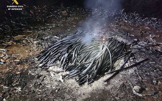 Tres detenidos en Hinojosa por el robo de 810 metros de cable del tendido telefónico