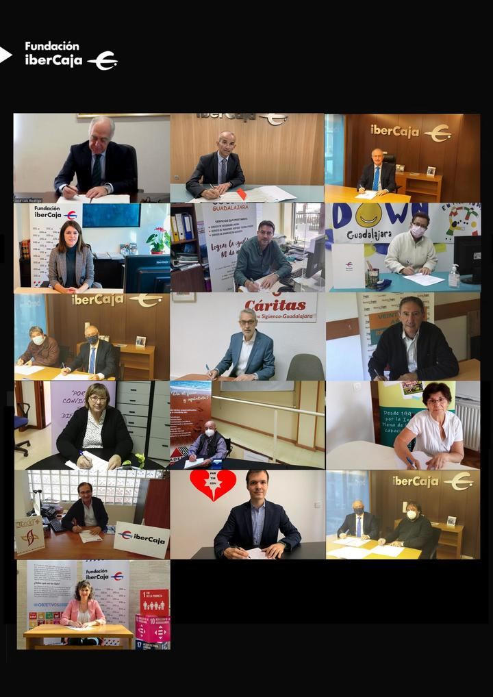 Firma de los Convenios Sociales de la Fundación Ibercaja con las Asociaciones seleccionadas en Guadalajara
