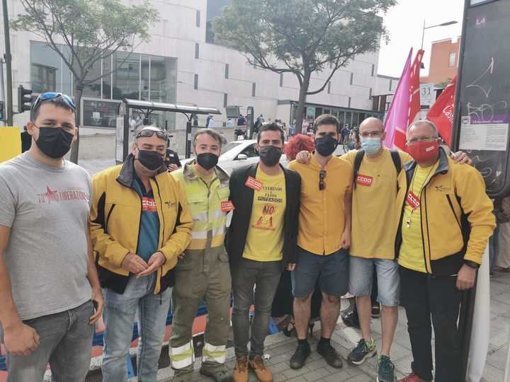 Unidas Podemos Izquierda Unida Guadalajara da plantón a Page y se suman a las movilizaciones del GEACAM en el día de Castilla La Mancha