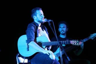 Anticipo del nuevo trabajo de Javier Matía, en el parque Pepe Loeches de Albalate