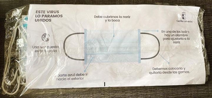 Comienzan a llegar a los hogares de la provincia de Guadalajara las mascarillas de protección enviadas por el Gobierno regional