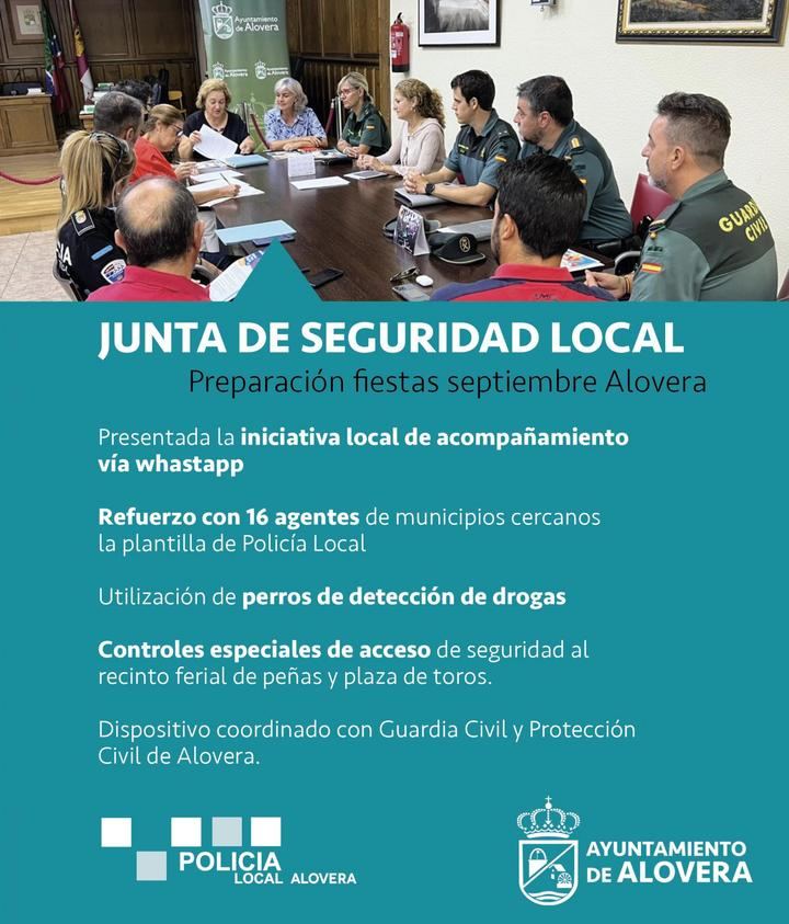 Alovera celebra su Junta de Seguridad Local de cara a las Ferias y Fiestas