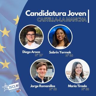 Cuatro jóvenes socialistas de Castilla-La Mancha formarán parte de la candidatura del PSOE a las elecciones europeas.