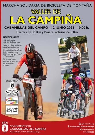 El 12 de junio en Cabanillas marcha solidaria de MTB a beneficio de «El Motor de tus Pasos» y «Caminando»