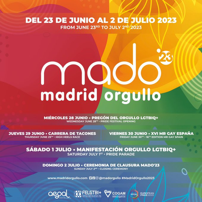 Así serán las fiestas del Orgullo 2023 en Madrid (CUÁNDO y DÓNDE)