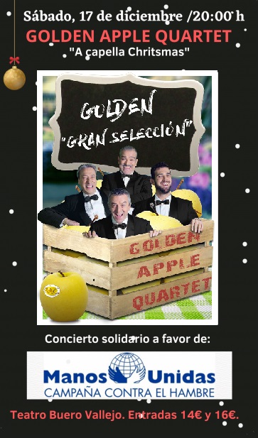 Golden Apple Quartet actúa en el Concierto de Manos Unidas del sábado 17 en Guadalajara