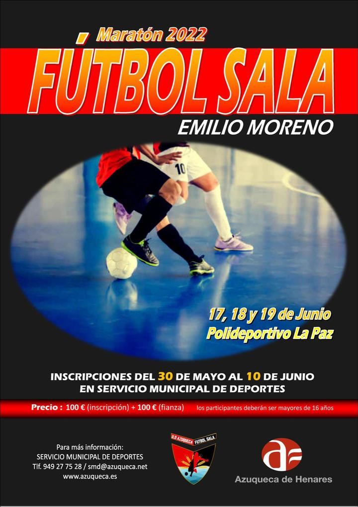 Abierta la inscripción en el Maratón de Fútbol Sala Emilio Moreno hasta el 10 de junio
