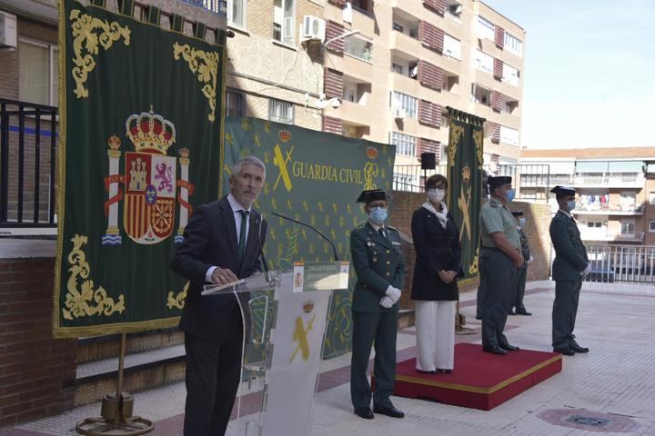 Grande-Marlaska preside la toma de posesión de la nueva jefa de la Comandancia de la Guardia Civil en Guadalajara