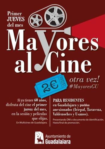 Los mayores de Guadalajara pueden comenzar el año disfrutando del cine por dos euros