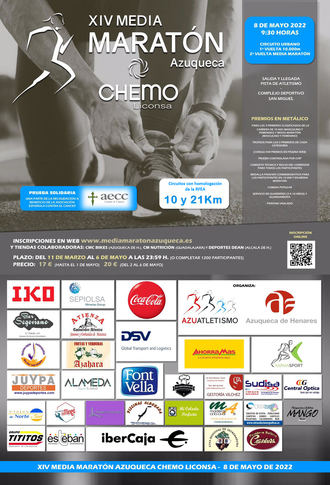 Homologadas las distancias de la XIV Media Maratón Azuqueca Chemo-Liconsa por la Real Federación Española de Atletismo