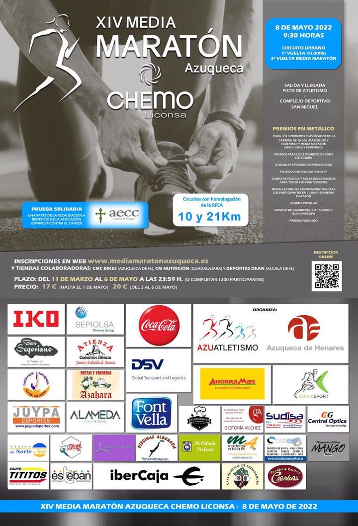 Homologadas las distancias de la XIV Media Maratón Azuqueca Chemo-Liconsa por la Real Federación Española de Atletismo