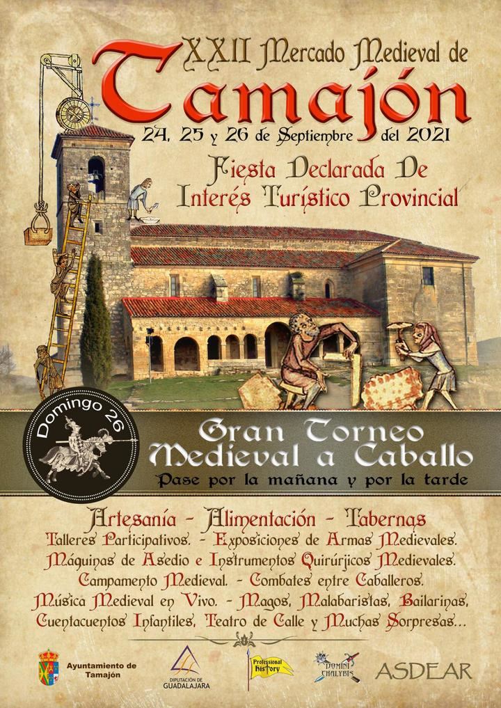 El Mercado Medieval vuelve a Tamajón en la que será su vigésimo segunda edición, el próximo fin de semana (24, 25 y 26 de septiembre)