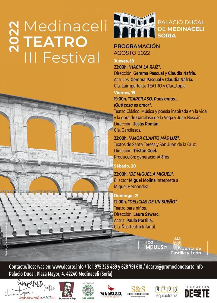 Medinaceli Teatro arranca este jueves su tercera edición con Miguel Molina