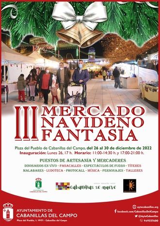 Del 26 al 30 de diciembre, III Mercado Navideño de Fantasía en la Plaza del Pueblo de Cabanillas