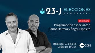 Carlos Herrera y Ángel Expósito lideran 'Objetivo Moncloa', el programa especial de COPE para el 23-J