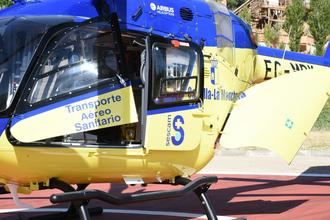 Rescatan en helicóptero a una senderista herida en un paraje de Valverde de los Arroyos