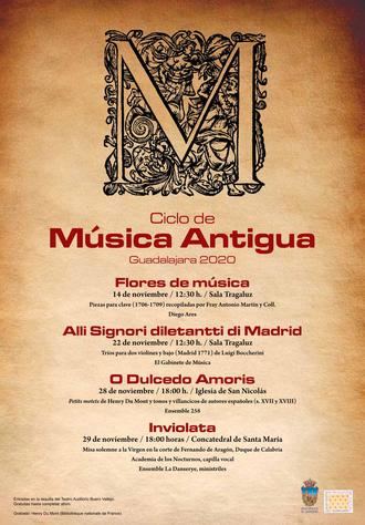 El ayuntamiento de Guadalajara organiza un nuevo ciclo de Música Antigua, religiosa y profana de cámara, con artistas de renombre internacional
