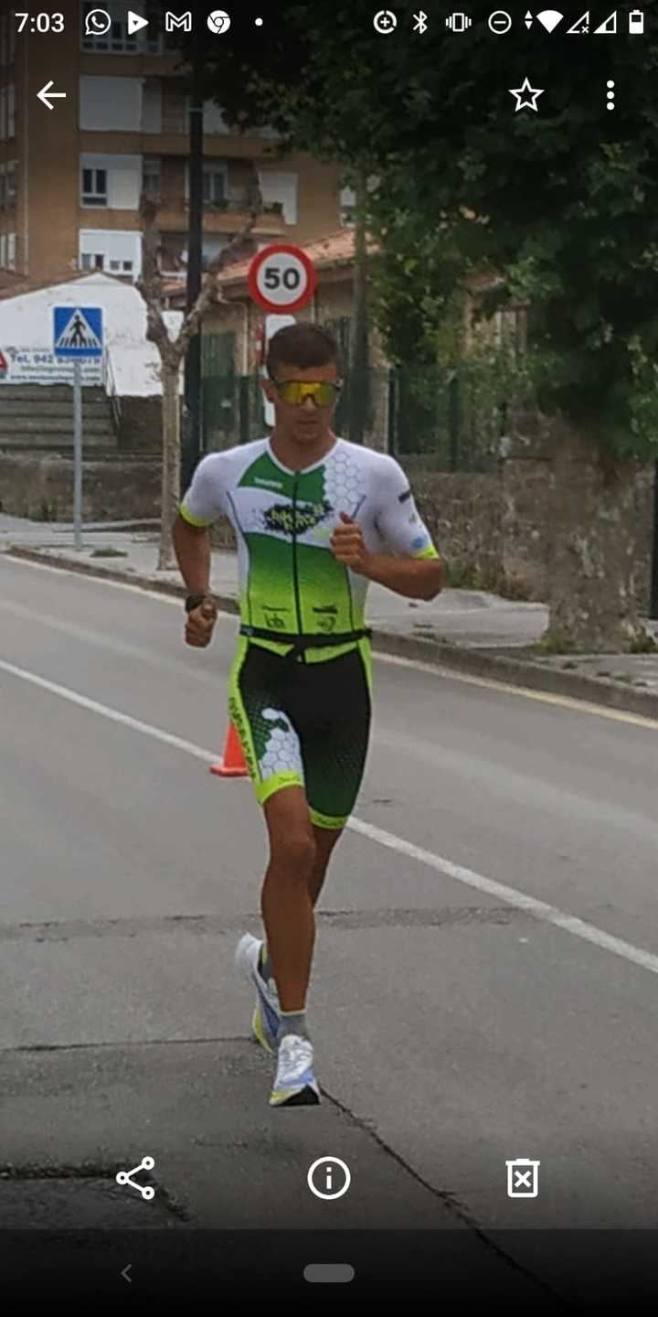 El triatleta alcarreño Nahuel Silio, cuarto en el valle de Agramón 