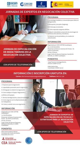 CEOE-CEPYME Guadalajara organiza dos Jornadas de Especialización en Negociación Colectiva