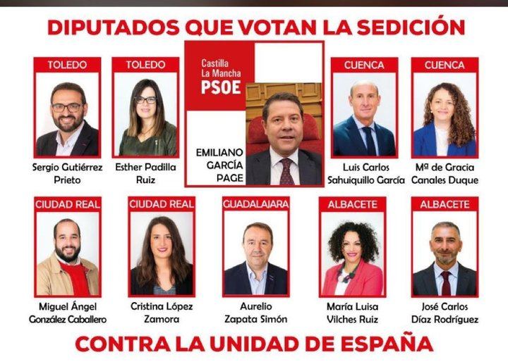Sumisión y pleitesía de Page a Sánchez : Sus ocho diputados de Castilla La Mancha votarán la investidura con bilduetarras, separatistas, independentistas y Puigdemont 