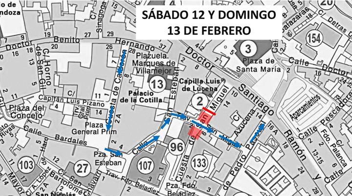 Nueva tanda de mejoras en las calzadas de la zona centro, en esta ocasión, en el entorno de la calle San Sebastián y la Cuesta de San Miguel de Guadalajara 