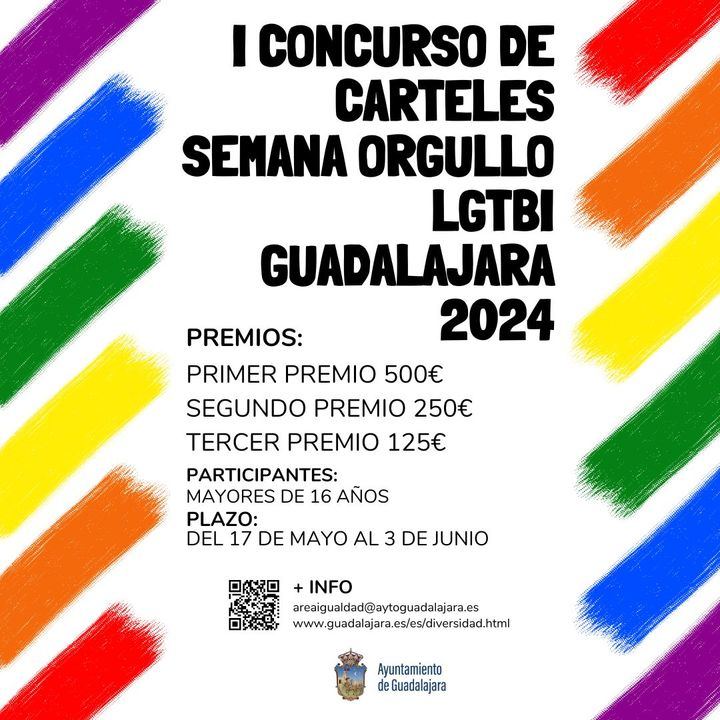 El Ayuntamiento de Guadalajara convoca un concurso para elegir el cartel de la Semana del Orgullo 2024