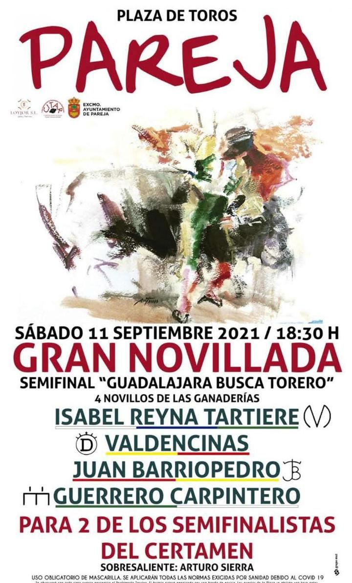 Sánchez Vara y una semifinal de 'Guadalajara Busca Torero', entre los grandes atractivos del programa cultural parejano de septiembre 