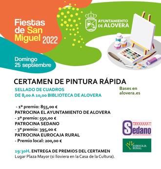 El Ayuntamiento de Alovera convoca el XXIV Certamen Nacional de Pintura Rápida al aire libre ‘Villa de Alovera’