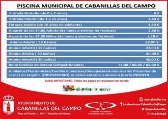 El martes 27 de junio, día de apertura de la Piscina Municipal de Verano de Cabanillas