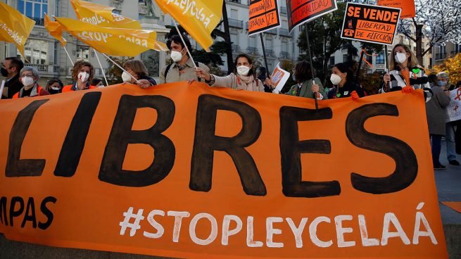 Miles de coches se manifiestan en TODA Castilla-La Mancha CONTRA la' ley Celaá' que se está tramitando SIN consenso NI diálogo