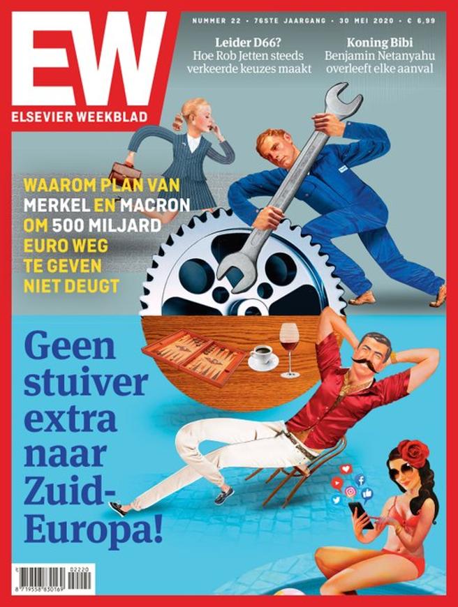 "Ni un céntimo más al sur de Europa", la polémica portada de un semanario holandés que califica de "vagos" a españoles e italianos