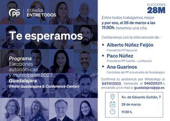 Feijóo activa la maquinaria electoral con la presentación del programa del PP para el 28M en Guadalajara este domingo