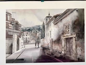 El pintor aloverano Miguel Ángel Rodríguez gana el XI Certamen de Pintura Rápida de Almonacid