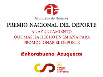 El Ayuntamiento de Azuqueca de Henares, Premio Nacional del Deporte por tener las mejores pol&#237;ticas de Espa&#241;a para la promoci&#243;n del deporte