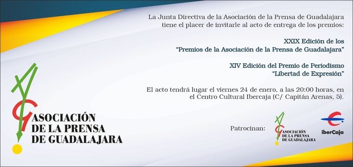 Los periodistas de Guadalajara entregarán este viernes sus Premios Anuales y el XIV Premio de Periodismo “Libertad de Expresión”