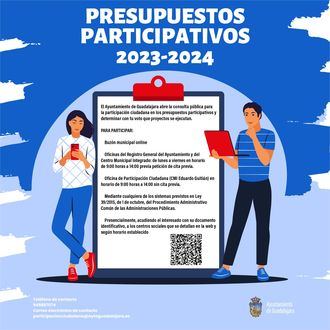 Los presupuestos participativos del ayuntamiento de Guadalajara recogen este año 58 proyectos de los que la ciudadanía elegirá 13 proyectos