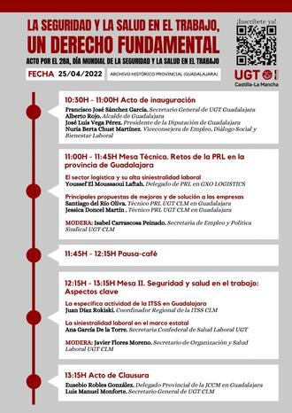 UGT Castilla-La Mancha organiza las jornadas La seguridad y la salud en el trabajo, un derecho fundamental