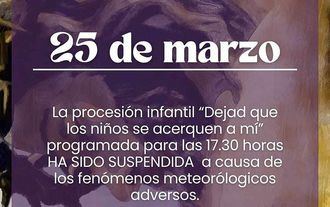 La lluvia obliga a suspender la procesión infantil de Albacete Dejad que los niños se acerquen a mí