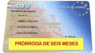 Se prorrogan las licencias y otras autorizaciones en materia de armas por un periodo de seis meses desde la fecha de su pérdida de validez