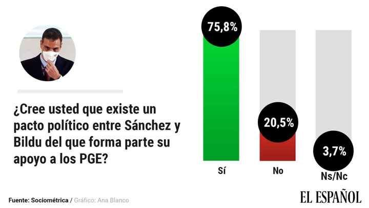 El 76% de los españoles cree que SÍ hay un pacto político con Bildu aunque el PSOE LO NIEGUE