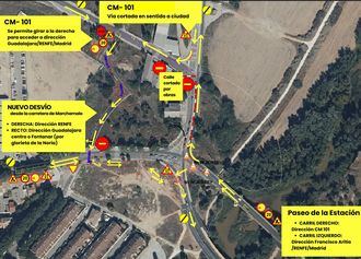 ATENCIÓN, La construcción de la rotonda en el puente árabe de Guadalajara entra en una nueva fase...con más modificaciones de tráfico
