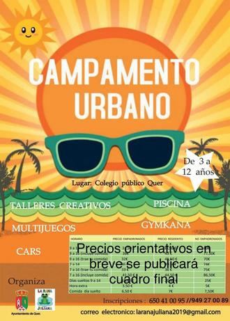Si necesitas el servicio de Campamento Urbano de verano en Quer, aquí tienes la información