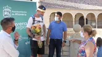 Raúl Gil llega a Alovera tras superar los 360 kilómetros solidarios en seis días