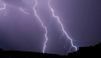 Se registran 2.078 rayos caídos sobre Castilla-La Mancha en tan solo 6 horas