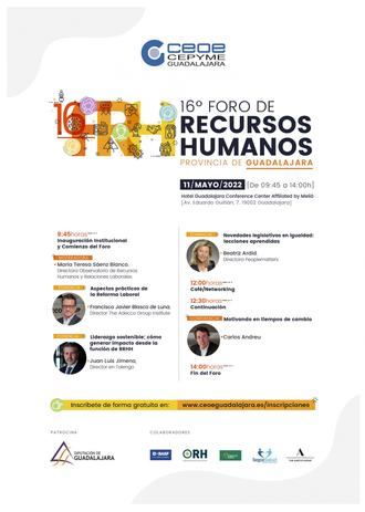 CEOE-CEPYME Guadalajara, trae un año más, expertos de reconocido prestigio en Recursos Humanos, donde destaca la presencia de Carlos Andreu