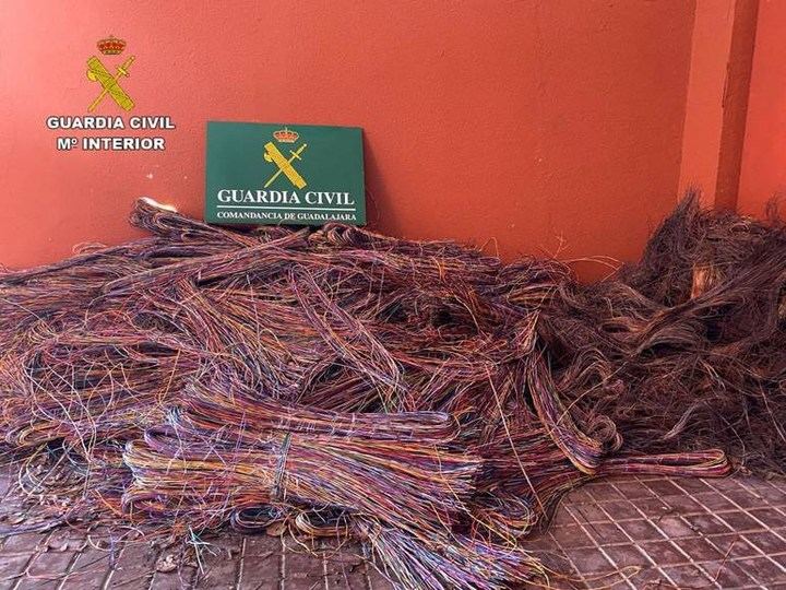 La Guardia Civil detiene a cuatro personas por la comisión de nueve delitos de robo de cable de cobre en diferentes localidades de Guadalajara