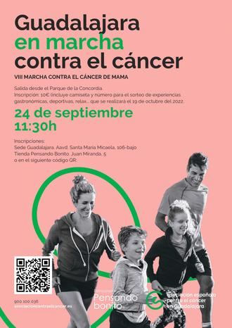 Marea rosa de apoyo en la lucha del cáncer este sábado en Guadalajara con una marcha que lleva ya 2.000 inscripciones