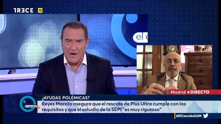 Ruiz-Jarabo, expresidente de SEPI en TRECE TV : "Plus Ultra es un chiringuito se mire por donde se mire"